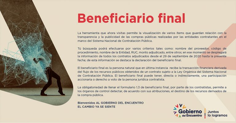 Beneficiario Final – Servicio Nacional De Contratación Pública